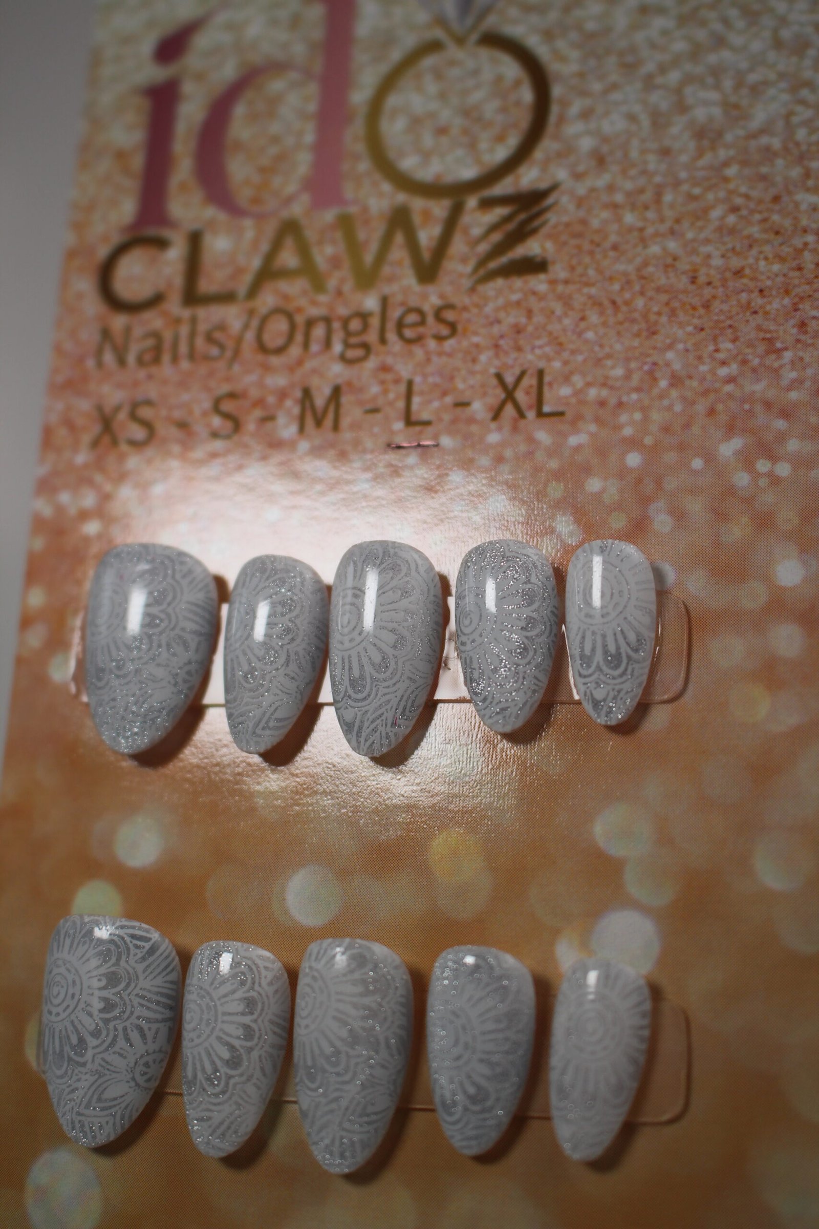 Silver Cat Eye Press On Nails