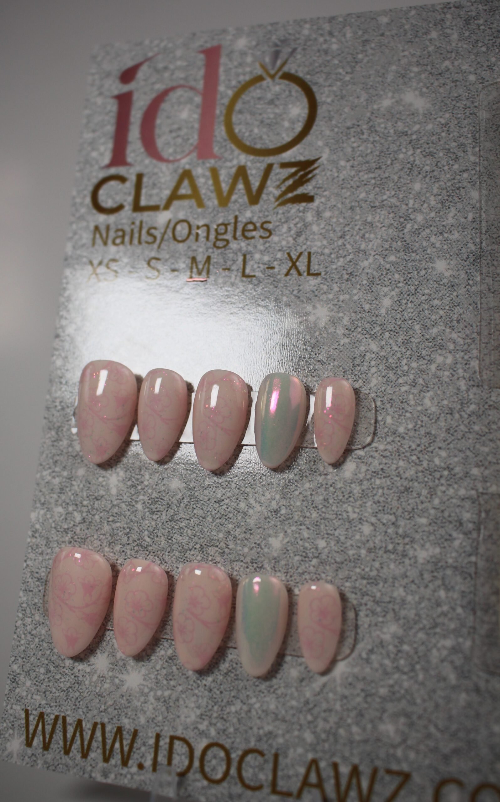 Pink Wedding Press On Nails