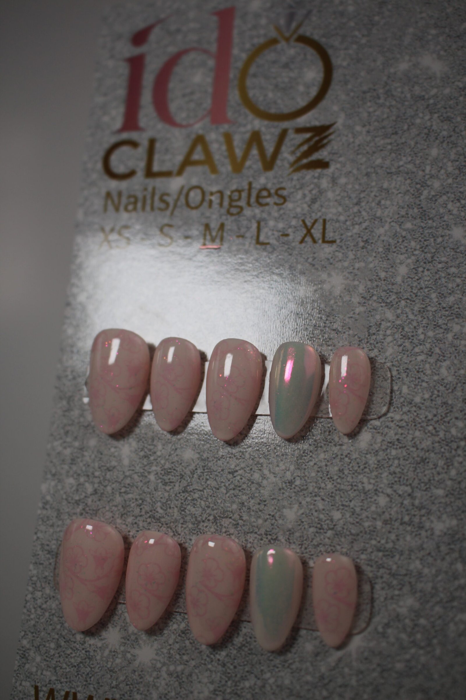 Pink Wedding Press On Nails