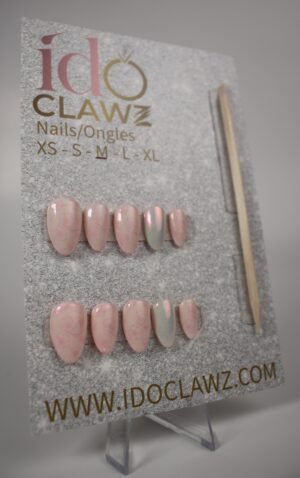 Pink Wedding Press On Nails